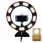 Ficha técnica e caractérísticas do produto Ring Light Led Selfie Maquiagem + Prendedor Celular + Suporte para Carregar Celular