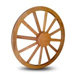 Ficha técnica e caractérísticas do produto Roda de CARROÇA em Madeira de Lei MACIÇA