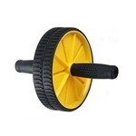 Ficha técnica e caractérísticas do produto Roda Rolo Exercicios Abdominal Lombar Exercise Wheel + Apoio - Amarelo