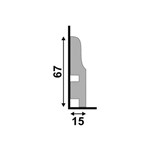 Ficha técnica e caractérísticas do produto Rodapé em Poliestireno Clássica 442 Branco 6,7x240cm