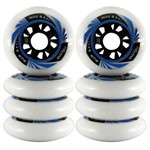 Ficha técnica e caractérísticas do produto Rodinha para Patins Roller 80mm Kit com 8 Rodas Azul