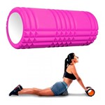 Ficha técnica e caractérísticas do produto Rolo Miofascial Pilates Massagem Liberaçao Roller Foam Yoga Rosa - Braslu
