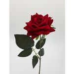 Ficha técnica e caractérísticas do produto Rosa Colombiana Aveludada Artificial Rosa Vermelha Decoração 1 Unidade