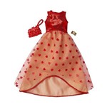 Roupa Barbie FAB Look Fashion Vestido Vermelho Corações FCT22 - Mattel