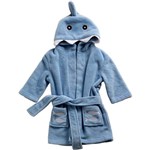 Ficha técnica e caractérísticas do produto Roupão Bebê Le Petit Baby Zoo Tubarão Azul Claro - Corttex Casa