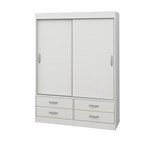 Ficha técnica e caractérísticas do produto Roupeiro Nepal 2 Portas E 4 Gavetas Branco 1035093 - Madesa