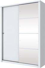 Ficha técnica e caractérísticas do produto Roupeiro 2 Portas Deslizantes com Espelho Branco Alegro Henn