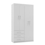 Roupeiro Rodial 4 Portas e 3 Gavetas D4350 Branco