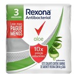Ficha técnica e caractérísticas do produto Sabonete em Barra Rexona Antibacteriano Aloe 84g - 3un