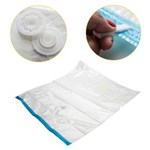 Ficha técnica e caractérísticas do produto Saco à Vácuo Protetor Organizador Roupa e Cobertor 80x110 Cm - Branco