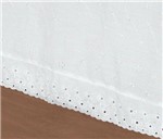 Ficha técnica e caractérísticas do produto Saia Box Casal Padrão Lese Branca