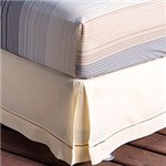 Ficha técnica e caractérísticas do produto Saia Box com Ponto Palito Queen Basics Marfim - Casa & Conforto