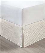 Ficha técnica e caractérísticas do produto Saia Cama Box Matelada Home Design Retângulo Corttex Marfim Tecido
