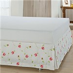 Ficha técnica e caractérísticas do produto Saia para Cama Casal Rosas Vermelhas - Casa & Conforto