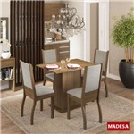 Ficha técnica e caractérísticas do produto Sala de Jantar Isabel Conjunto Mesa Retangular e 4 Cadeiras Estofadas Madesa