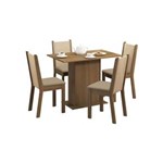 Ficha técnica e caractérísticas do produto Sala de Jantar Madesa Caren e 4 Cadeiras - MARROM