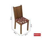 Ficha técnica e caractérísticas do produto Sala de Jantar Madesa Gales Base de Madeira com Tampo de Vidro e 6 Cadeiras - Rustic/ Vermelho