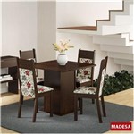 Ficha técnica e caractérísticas do produto Sala de Jantar Malibu - Conjunto de Mesa com 4 Cadeiras 4401 - BEGE CLARO
