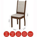 Ficha técnica e caractérísticas do produto Sala de Jantar Mesa e 8 Cadeiras Madesa Vívian Rustic/Sued Pérola
