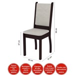 Ficha técnica e caractérísticas do produto Sala de Jantar Mesa e 8 Cadeiras Madesa Vívian Tabaco/Sued Pérola