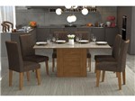 Ficha técnica e caractérísticas do produto Sala de Jantar Rafaela 180X90 com 6 Cadeiras Nicole Savana/Off White/Cacau - Cimol