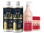 Ficha técnica e caractérísticas do produto Salvatore Escova Progressiva Blue Gold 2x1000ml + Kit Looks Profissional