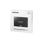 Ficha técnica e caractérísticas do produto Samsung 250GB 750 EVO SSD SATA III 2.5" MZ-750250BW