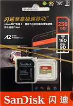Ficha técnica e caractérísticas do produto Sandisk Cartão Micro Sd Sdxc Extreme 256gb 160mb/s U3 A2 Lacrado