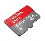 Ficha técnica e caractérísticas do produto Sandisk Micro Sd Ultra de 64gb com 80mbs de Velocidade.