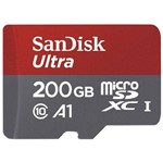 Ficha técnica e caractérísticas do produto SanDisk Ultra 200GB MicroSD Card C/ Adaptador - Switch Compatível