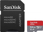 Ficha técnica e caractérísticas do produto SanDisk Ultra 64GB MicroSD Card C/ Adaptador - Switch Compatível