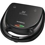 Ficha técnica e caractérísticas do produto Sanduicheira Mondial Fast Grill e Sandwich 127V - Mondial S12