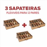 Ficha técnica e caractérísticas do produto Sapateira Flexível 12 Pares - Kit 3 Unids. - Vb Home