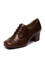Ficha técnica e caractérísticas do produto Sapato Oxford Marrom Feminino - Chocolate / Taupe 7305