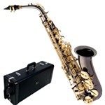 Ficha técnica e caractérísticas do produto Saxofone Eagle Alto SA500 BG em Mib Preto Onix com Case