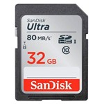 Ficha técnica e caractérísticas do produto Sdhc 32gb Sandisk C10 Ultra 80mb