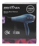 Ficha técnica e caractérísticas do produto Secador de Cabelos BritÂNia Beauty Blue Titanium com Motor Ac Profissional 2000w 220v Azul - Britania