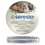 Ficha técnica e caractérísticas do produto Seresto Coleira Antipulgas - Cães de Até 8kg e Gatos - Bayer