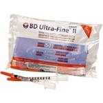 Ficha técnica e caractérísticas do produto Seringa BD Ultra Fine II Curta 0,5mL 100 Agulhas 8mm 50Un UI