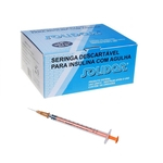 Ficha técnica e caractérísticas do produto Seringa De Insulina 1 Ml Com Agulha 13 X 0,33mm Solidor Caixa 100 Unidades