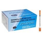 Ficha técnica e caractérísticas do produto Seringa de Insulina 1 Ml com Agulha 8 X 0,30mm Solidor Caixa 100 Unidades