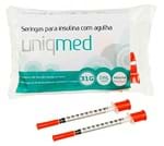 Ficha técnica e caractérísticas do produto Seringa Descartável Insulina 1ml Ag 6X0.25 10un