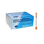 Ficha técnica e caractérísticas do produto Seringa Insulina Solidor 1ML 30G 8x0,30mm (Caixa com 100 Unidades)