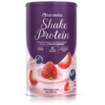 Ficha técnica e caractérísticas do produto Shake Protein - 450g Morango com Blueberry - Sanavita