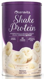 Ficha técnica e caractérísticas do produto Shake Protein - Sanavita - Banana com Chia - 450g
