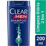 Ficha técnica e caractérísticas do produto Shampoo Anticaspa Clear Men 2 em 1 Limpeza Diária - 200ml