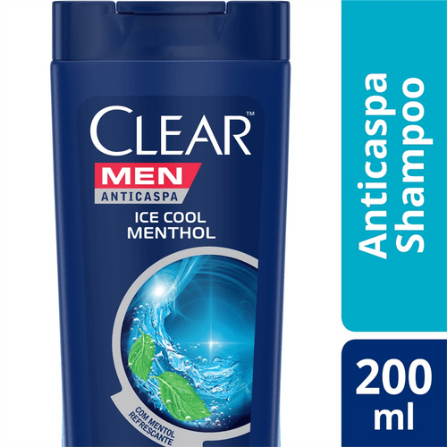 Ficha técnica e caractérísticas do produto Shampoo Anticaspa Clear Men Ice Cool Menthol 200ml