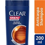 Ficha técnica e caractérísticas do produto Shampoo Anticaspa Clear Men Queda Control 200 Ml, Clear