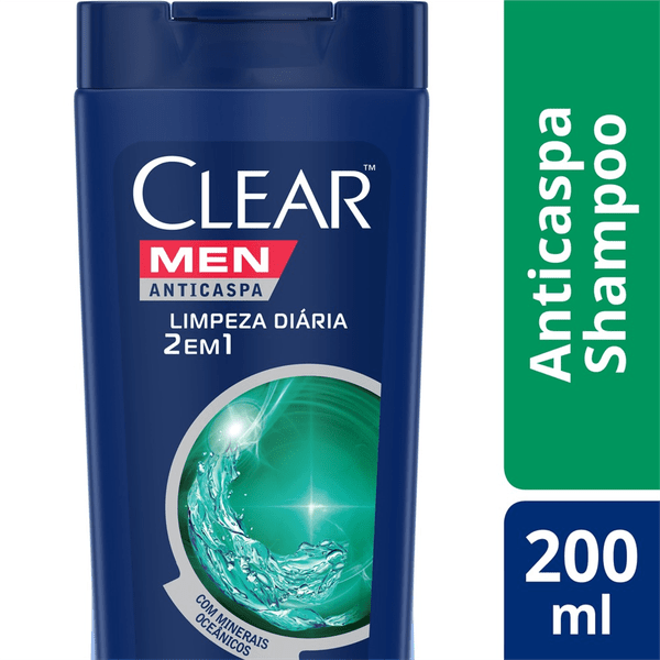 Ficha técnica e caractérísticas do produto Shampoo Clear Limpeza Diária 2x1 200ml