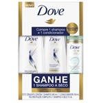 Ficha técnica e caractérísticas do produto Shampoo + Condicionador Dove Reconstrução Completa 400ml Gratis Shampoo Seco Dove Care Day2 75ml